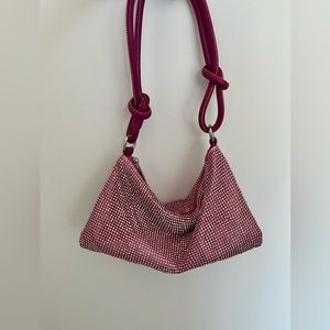 Pink Rhinestone Shoulder Bag